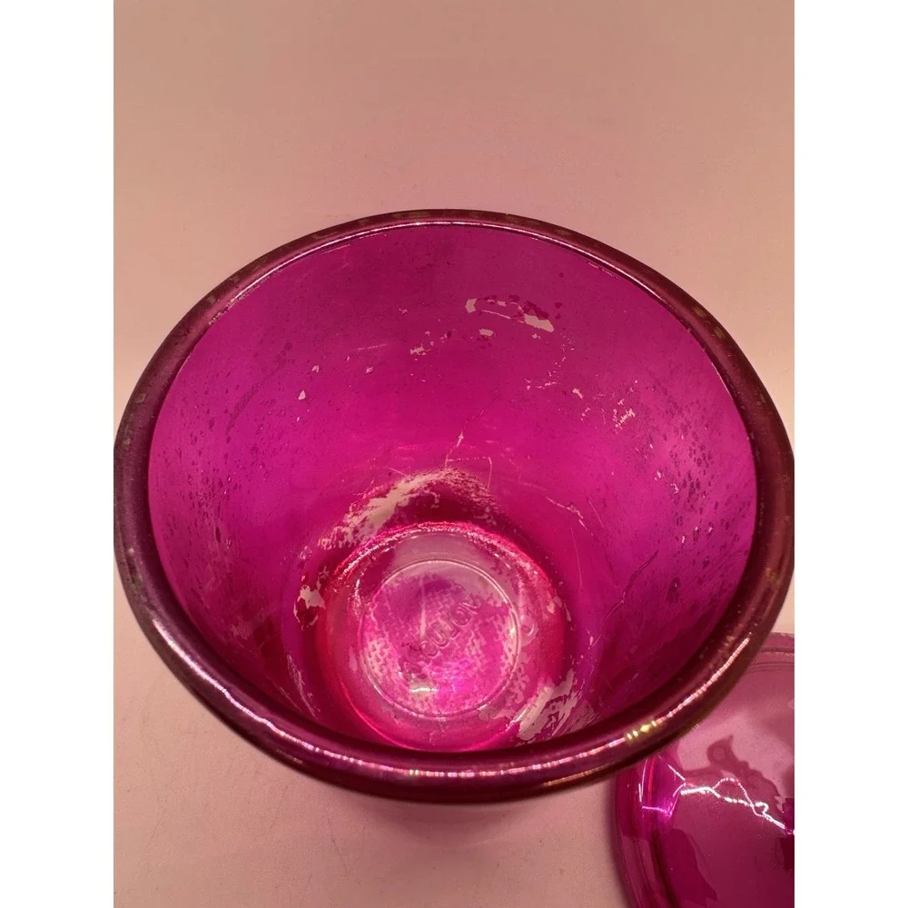 Voluspa‎ Pink Glass Apothecary Jar with Lid 6